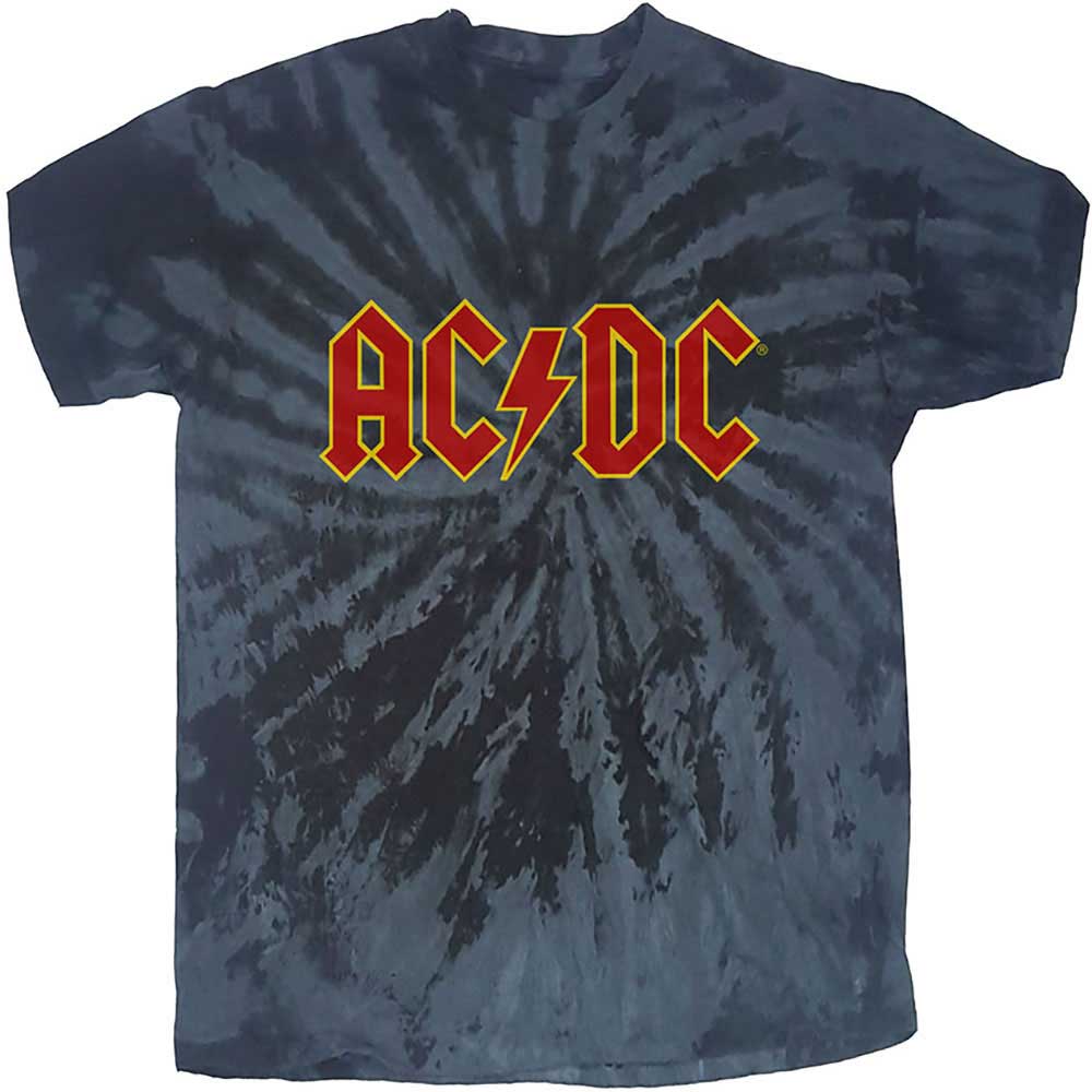 Image of AC/DC T-Shirt Dip Dye - Logo Rock Off